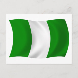 Nigeria Vlag Ansichtkaart Briefkaart
