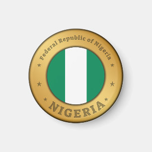 Nigeria Vlag Badge Magneet