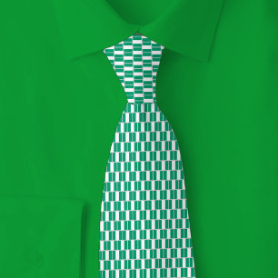 Nigeria Vlag Baksteenpatroon Stropdas