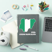 Nigeria Vlag Charmante Patriottische Kaart Sticker (iPad Cover)