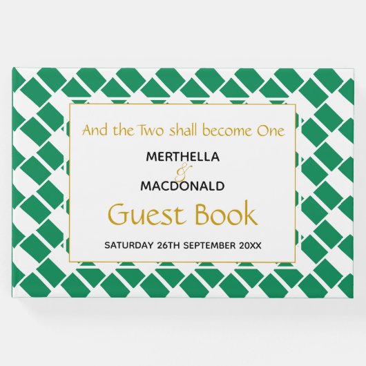 NIGERIA VLAG Christelijke Schrift Nigeriaanse brui Gastenboek (Voorkant)