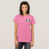 Nigeria Vlag en Kaart Dk T-Shirt (Voorkant volledig)