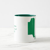 NIGERIA VLAG KAART Schrift Gepersonaliseerd WIT Tweekleurige Koffiemok (Center)