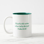 NIGERIA VLAG KAART Schrift Gepersonaliseerd WIT Tweekleurige Koffiemok (Links)