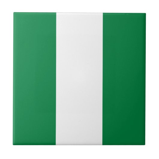 Nigeria Vlag keramische Tegel Tegeltje (Voorkant)