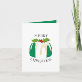 NIGERIA VLAG | Kerstpudding | Festive Feestdagen Kaart