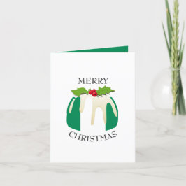 NIGERIA VLAG | Kerstpudding | Festive Feestdagen Kaart