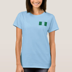 Nigeria Vlag + Landkaart T-Shirt