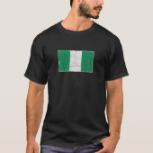 Nigeria vlag met  Nigeriaanse nationale kleuren T-shirt (Voorkant)