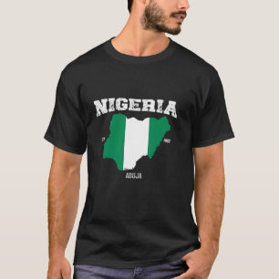Nigeria Vlag Nigeria Kaart Nigeriaanse Nationale D T-shirt