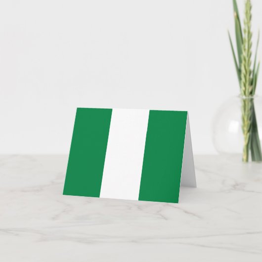 Nigeria Vlag Notitiekaart (Voorkant)