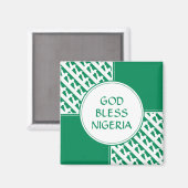 NIGERIA Vlag Patriottisch Nigeriaans Naija Magneet (Voorkant / Achterkant)