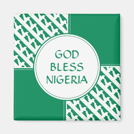 NIGERIA Vlag Patriottisch Nigeriaans Naija Magneet (Voorkant)