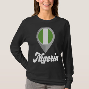 NIGERIA Vlag Pin I Love NIGERIA Reizen T-shirt