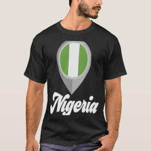 NIGERIA Vlag Pin I Love NIGERIA Reizen T-shirt