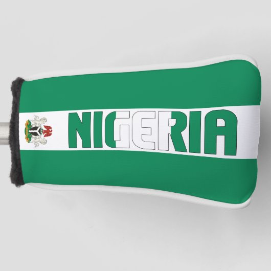 Nigeria vlag prachtig patriottisch golfheadcover (Voorkant)