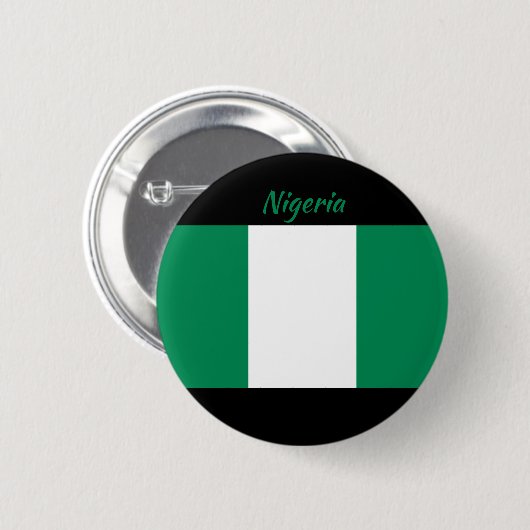 Nigeria Vlag Ronde Button (Voorkant /achterkant)