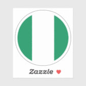 Nigeria Vlag Ronde Sticker (Vel)
