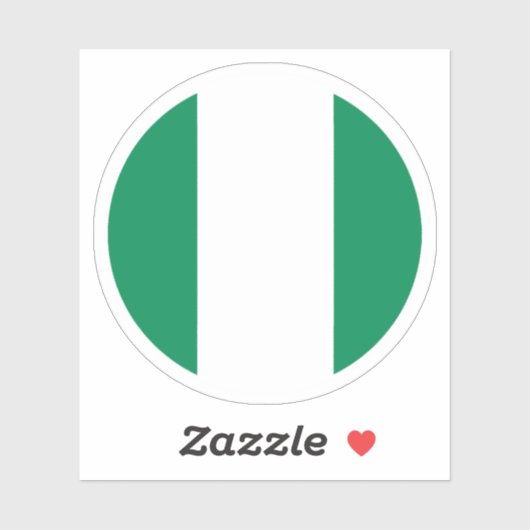 Nigeria Vlag Ronde Sticker (Vel)