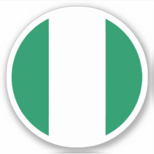 Nigeria Vlag Ronde Sticker
