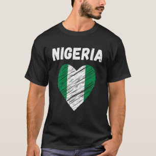 Nigeria Vlag Souvenir Wandelvakantie 2022 T-shirt