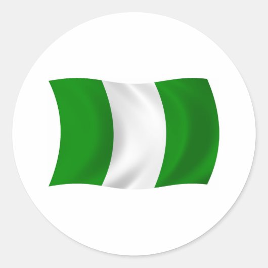 Nigeria Vlag Sticker (Voorkant)