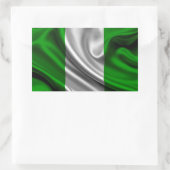 Nigeria vlag stof rechthoekige sticker (Tas)