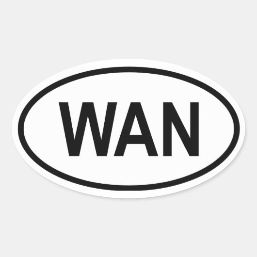 Nigeria "WAN" Ovale Sticker (Voorkant)