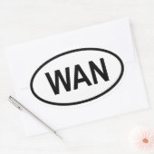 Nigeria "WAN" Ovale Sticker (Envelop)