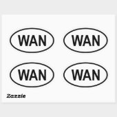 Nigeria "WAN" Ovale Sticker (Vel)