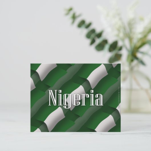 Nigeria Waving Flag Briefkaart (Staand voorkant)