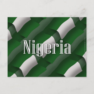 Nigeria Waving Flag Briefkaart