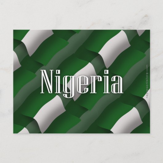 Nigeria Waving Flag Briefkaart (Voorkant)