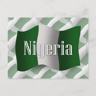 Nigeria Waving Flag Briefkaart