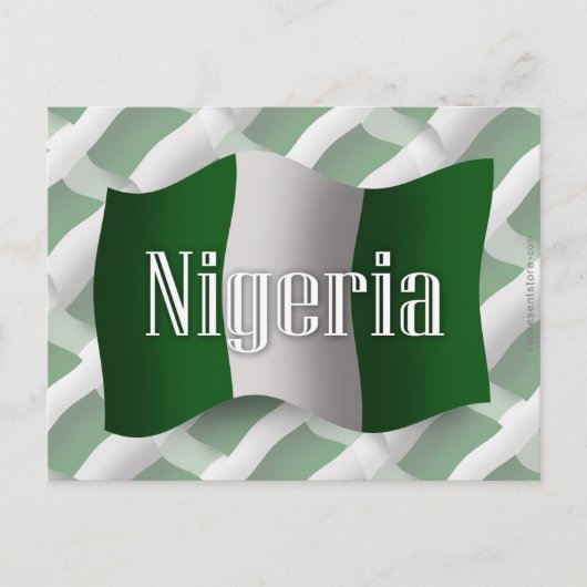Nigeria Waving Flag Briefkaart (Voorkant)