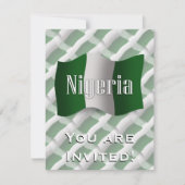 Nigeria Waving Flag Kaart (Voorkant)