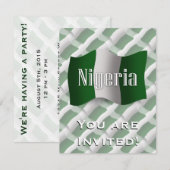 Nigeria Waving Flag Kaart (Voorkant / Achterkant)