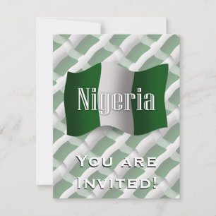 Nigeria Waving Flag Kaart