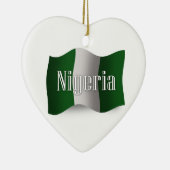 Nigeria Waving Flag Keramisch Ornament (Rechts)