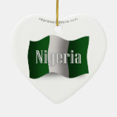 Nigeria Waving Flag Keramisch Ornament (Achterkant)