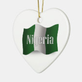Nigeria Waving Flag Keramisch Ornament (Links)