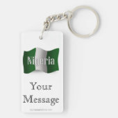 Nigeria Waving Flag Sleutelhanger (achterkant)