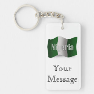 Nigeria Waving Flag Sleutelhanger