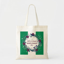 NIGERIA WEDDING WELCOME Floral Tote Bag