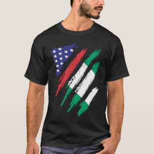 Nigeriaans Amerikaans Groen Vlag Verenigde Staten  T-shirt
