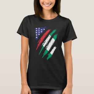 Nigeriaans Amerikaans Groen Vlag Verenigde Staten T-shirt