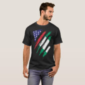 Nigeriaans Amerikaans Groen Vlag Verenigde Staten  T-shirt (Voorkant volledig)