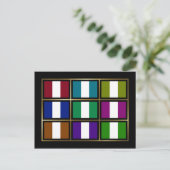 Nigeriaans Briefkaart van multihue-vlaggen (Staand voorkant)