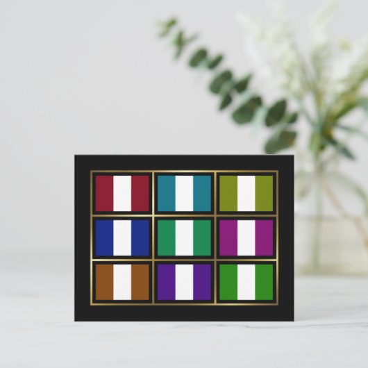 Nigeriaans Briefkaart van multihue-vlaggen (Staand voorkant)