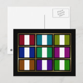 Nigeriaans Briefkaart van multihue-vlaggen (Voorkant / Achterkant)